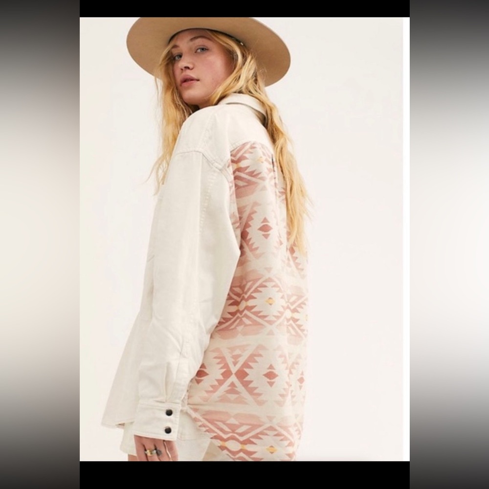 Free people Echo Rock Aztec button down